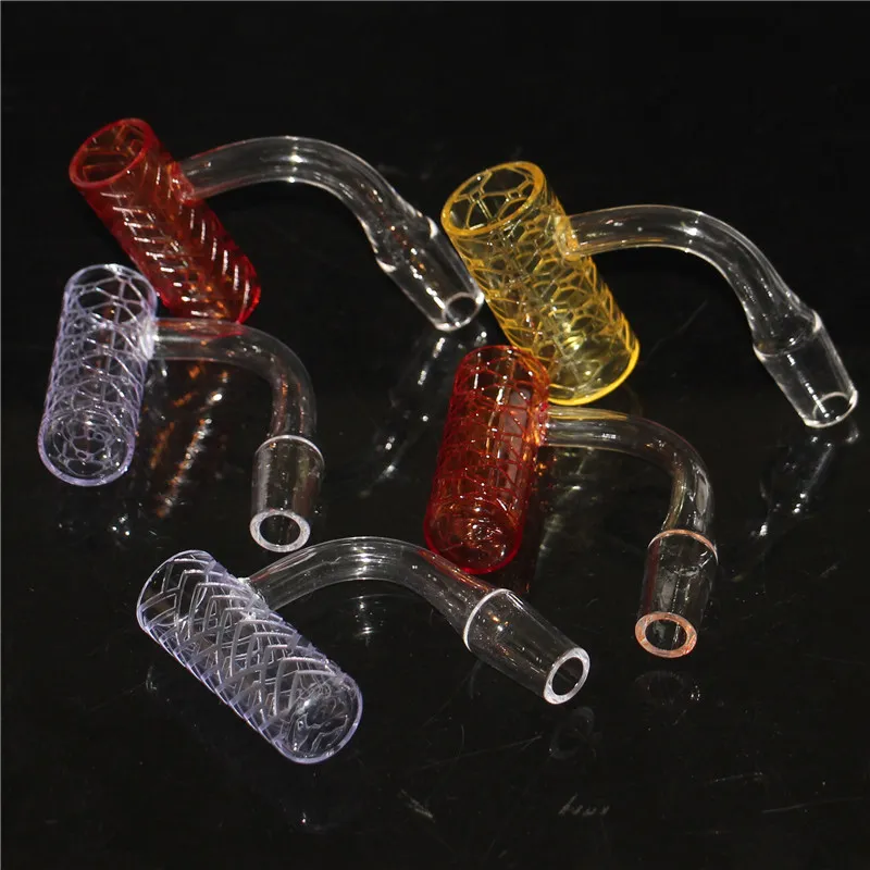 Smoking Deep Carving Pattern Nail Orion Colore casuale Banger al quarzo per bong in vetro Tubi d'acqua Dab Rigs DHL