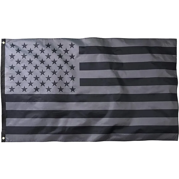 Black American Custom 3x5ft Flags, 150x90cm Polyester 2 Brass Grommets, Hanging National Advertising Fabric, Festival Usage