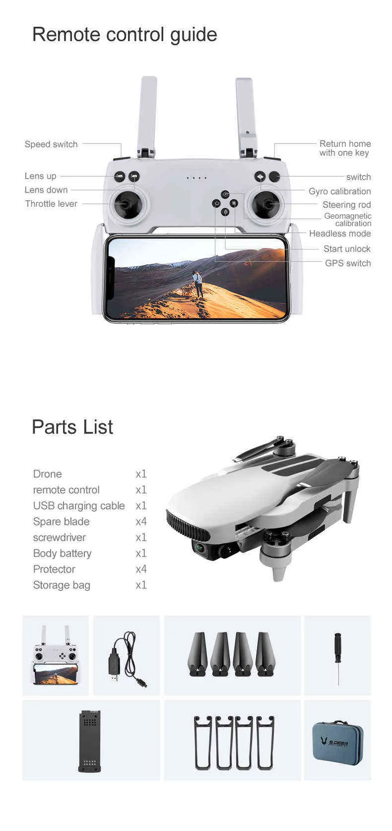 FEMA SG701 SG701S RC GPS Drone Avec 5G FPV 8K Double Caméra HD Longue