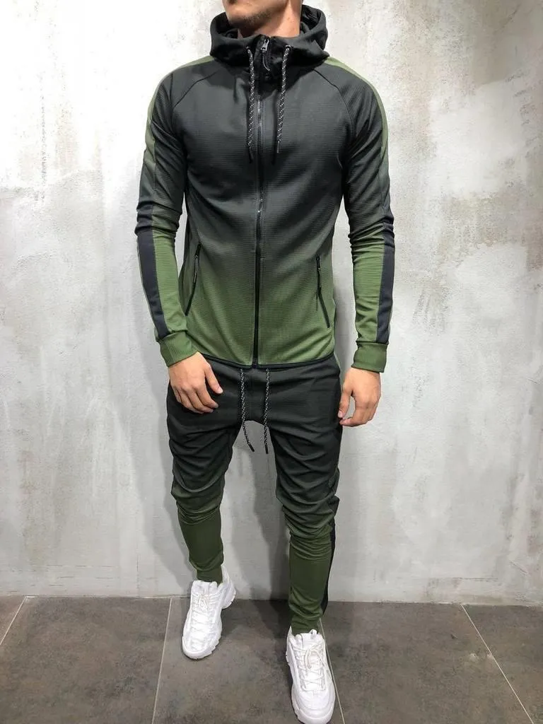 Abbigliamento sportivo da uomo Set da due pezzi Abbigliamento sportivo casual da uomo con cappuccio Tuta da allenamento Tuta da uomo Tuta S-3XL Tute