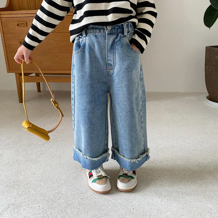 Pantalones vaqueros online anchos niña