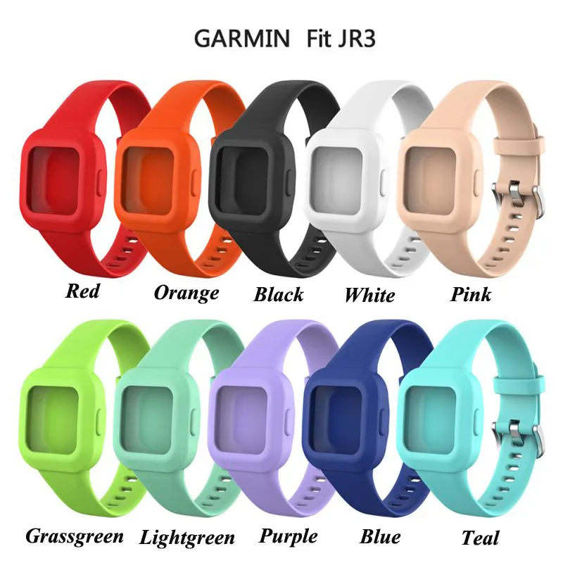 소프트 실리콘 스트랩 시계 밴드 팔찌 손목 끈 방수 손목 밴드 스포츠 여성 남성 Garmin Vivofit Fit JR3 JR 3 스마트 시계 밴드