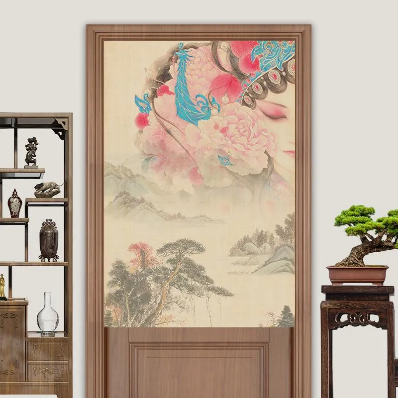 Rideaux Style chinois rétro porte salon chambre cloison décorative salle de bain suspendu Feng Shui