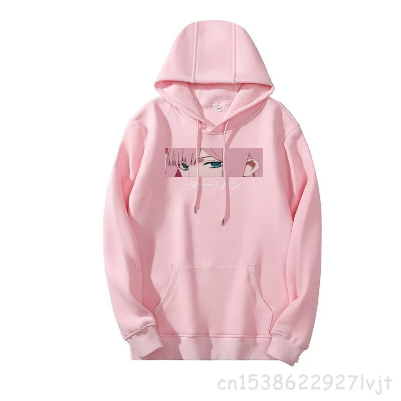 Darling in de Franxx Oversized Harajuku Hoodies Zero Twee Lange Mouw Leuke Anime Vintage Sweatshirt Y0319