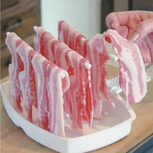 Kitchenware Barbecue Tray Cook Microwave Bacon Rack Hanger Cooker Tool Kitchen Supply