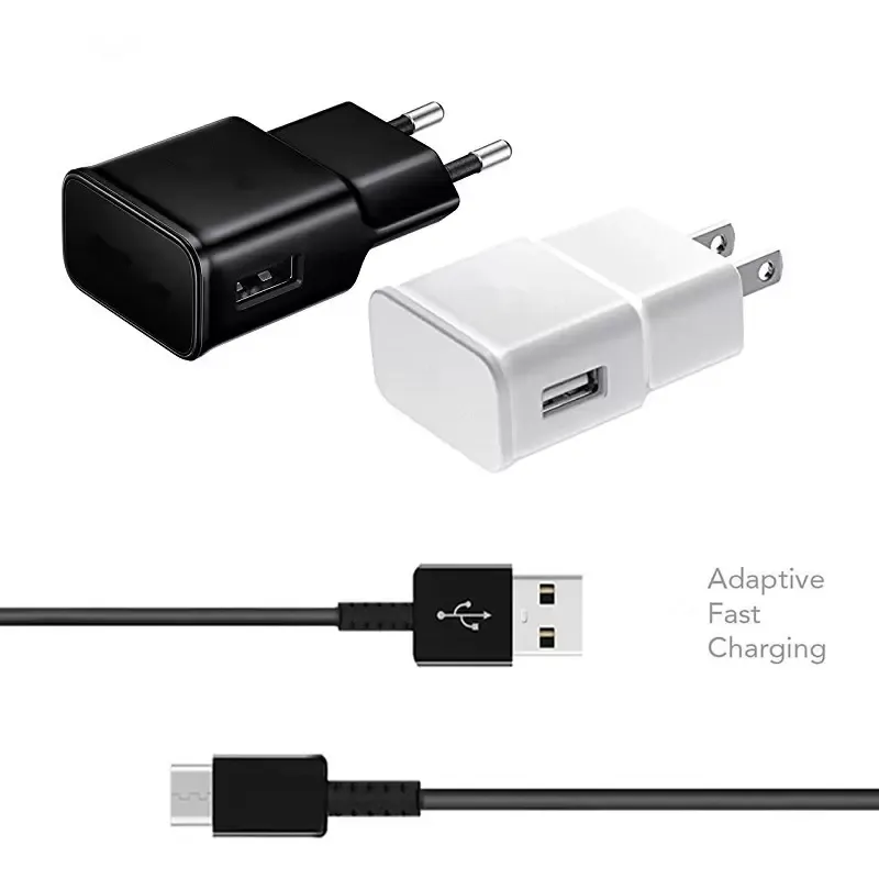 Comincan Usb Fast charger For S8 9V 2A Travel wall plug adaptor full 2A home charge dock with type c black cable 2in1 2022