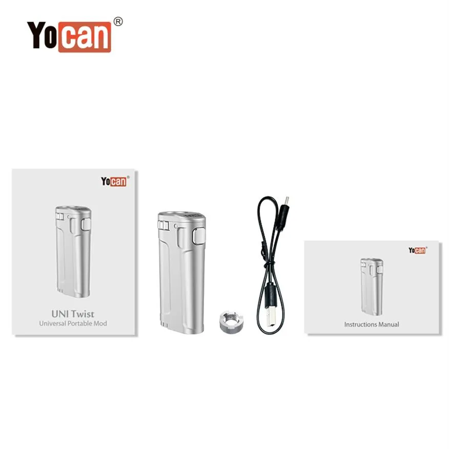 Yocan UNI Twist Box Mod 650mAh Battery Portable Vaporizer VV Variable Volta Adjustable Height and Diameter Holdera22