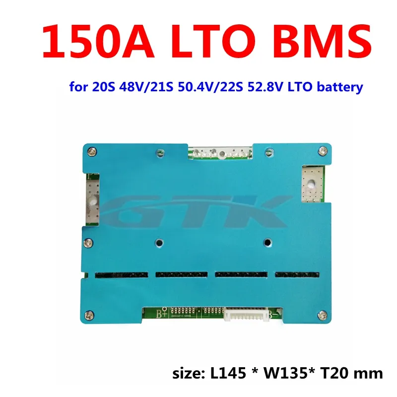 GTK 20S 21S 22S 150A LTO BMS lithium titanate battery PCM protection board with balance function for 48V 50.4V 52.8V