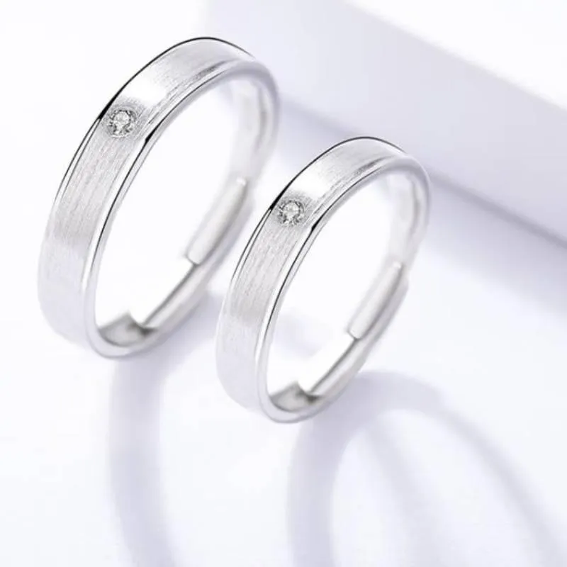 Wedding Rings S925 Sterling Silver Jewelry Simple Finger Ring Couple A Of Men And Women Marriage