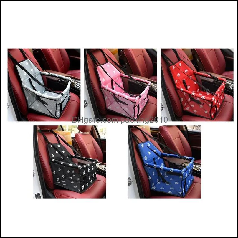 Pet Dog Car Carrier Seat Bag Waterproof Basket Folding Hammock Pet Carriers Bag For Small Cat Dogs Safety Travelling Mesh