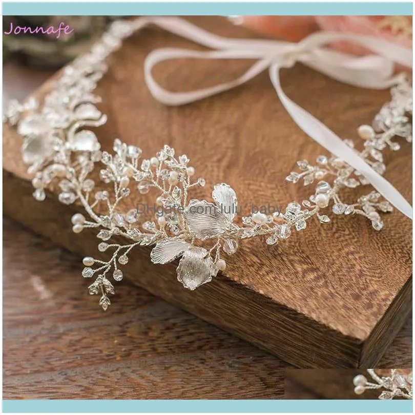 Jonnafe Gold Boho Leaf Crown Wedding Headband Rhinestone Bridal Hair Vine Accessories Women Jewelry Headpiece