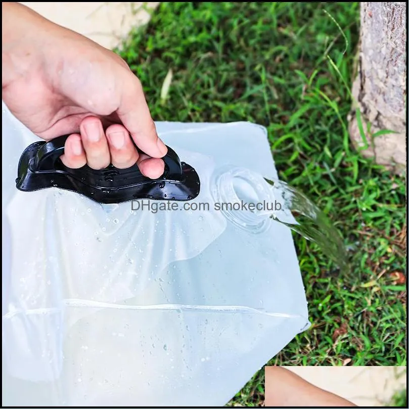 Folding Water Bag 10L PVC Outdoor Collapsible Bags Foldable Bucket For BBQ Picnic Camping Large Capacity Kettle