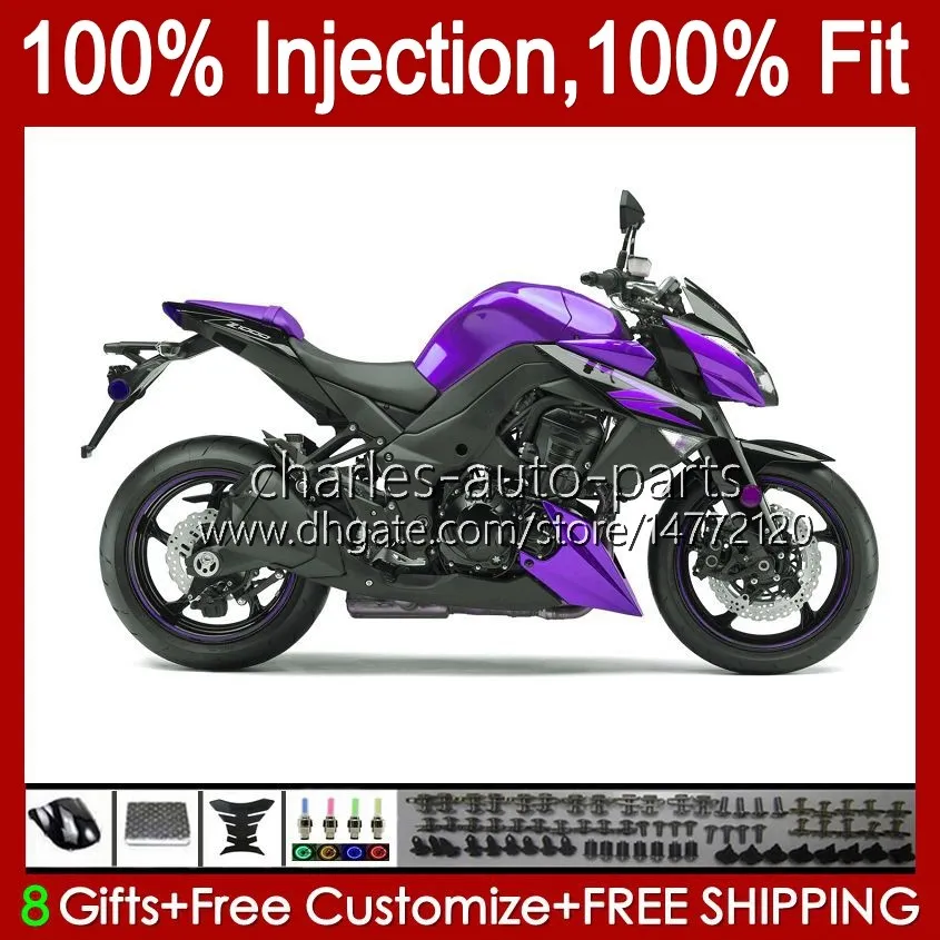 Kawasaki Ninja Z 1000 R Z1000 2011年2011年2011年2011年013年Z-1000R 2010-2013 Z-1000R 10 11 12 13 OEMフェアリングキットメタルパープル