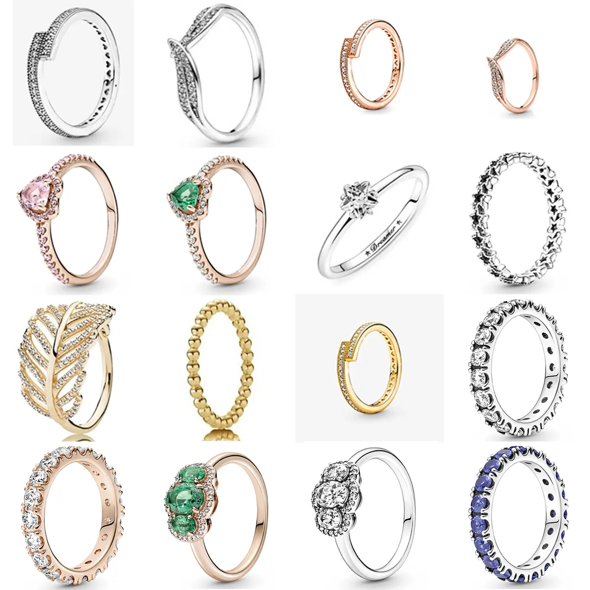 جديد 2021100٪ 925 فضة شتاء جديد نمط سلسلة جمع خاتم تناسب المرأة الأوروبية الفاخرة الأصلية مجوهرات الأزياء هدية