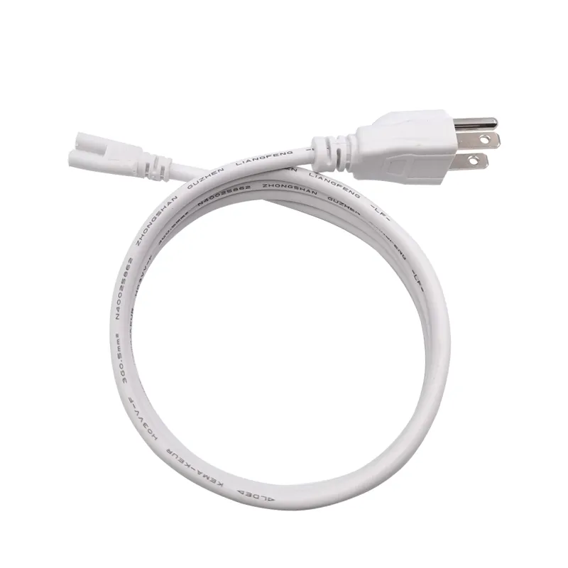 Belysningstillbehör Switch Connecting Wire Power -sladd med standard US -kontakt för T5 T8 Integrerade LED -rör 3 Prong 100 cm 150 cm kabel