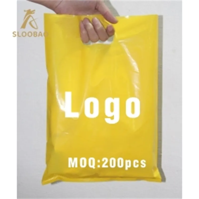 Custom Shopping Handle Plastic Bag Gift Plastic Packaging Bag For Garment Printed Promotion Bag 210323 From 41 3 DHgate