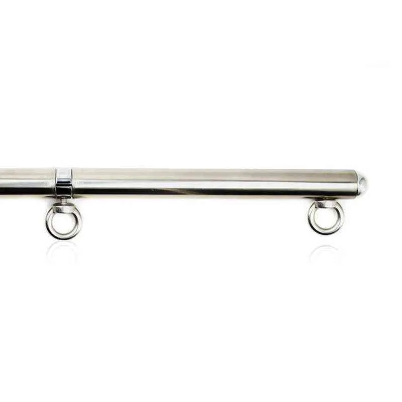 Nxy Adulto Brinquedos Siver Siver Inox Spreader Bar Doggy Style Ajustável Conectável Sexo Acessórios Para Restrições do Tornozelo 1130