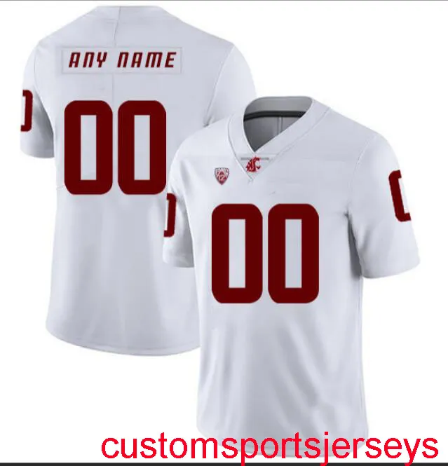 Stitched Men's Women Youth Washington State Cougars Jersey White NCAA Custom any name number XS-5XL 6XL