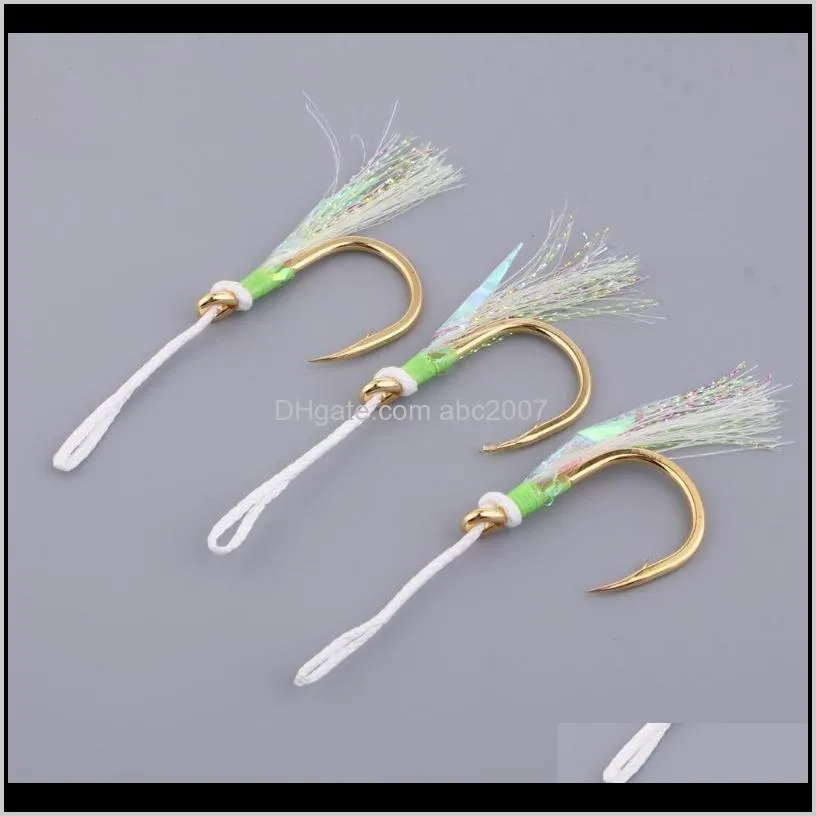 3pcs fishing assist hooks high carbon steel circle barb baitholder