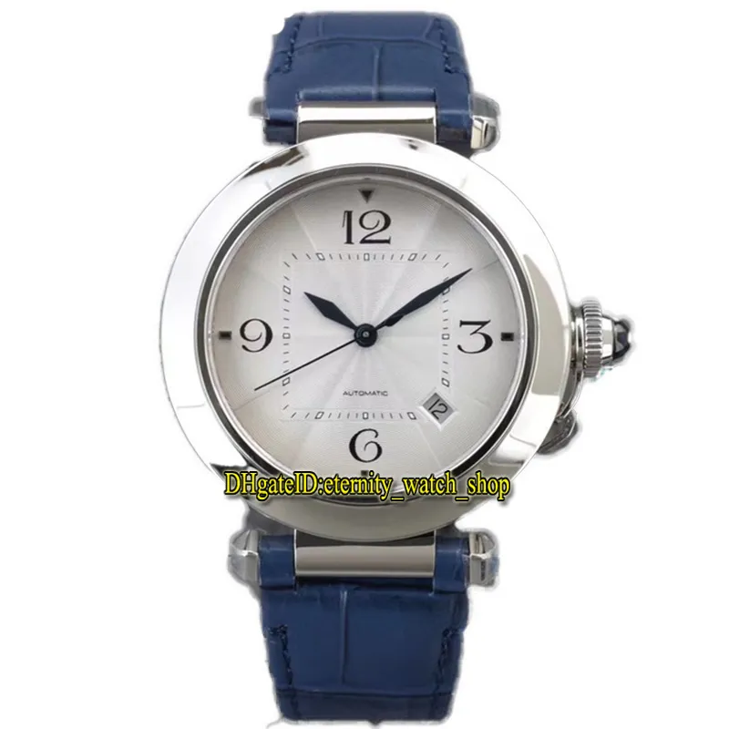 BVF Derniers produits Montre Homme SA0010 Japon Miyota 9019 modifier 1847 Automatique Cadran Blanc Saphir Commutateur Rapide Bracelet Cuir Bleu éternité Super version Montres