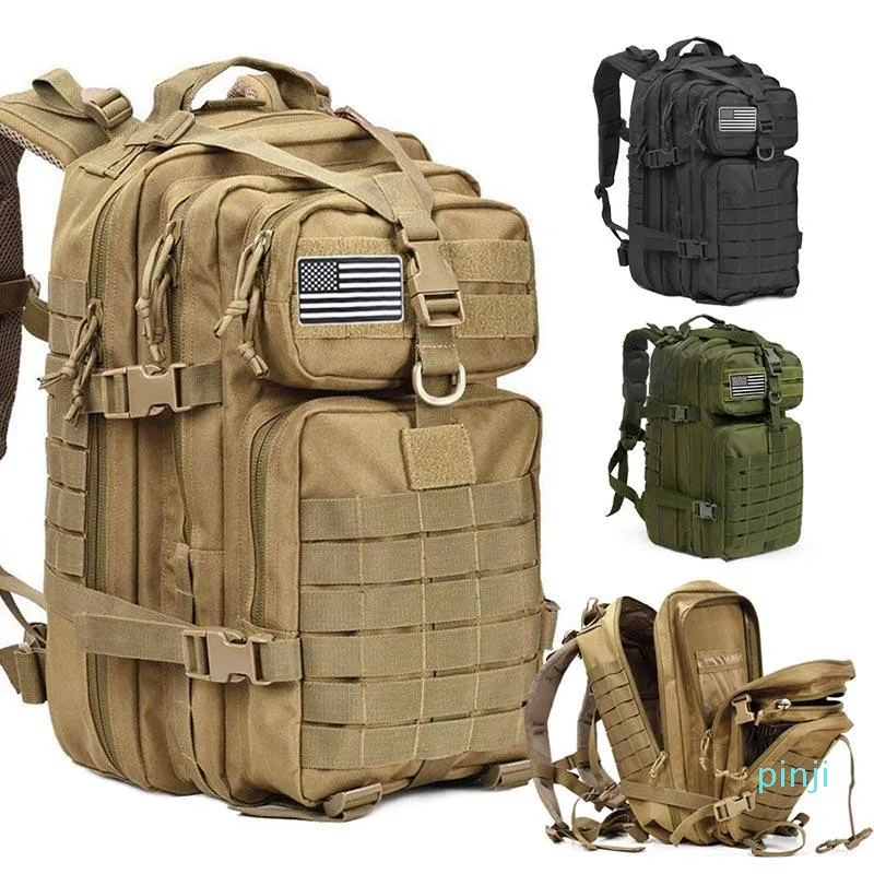 Mens Army Military Tactical 50L Large Capacity Backpack Waterproof ...