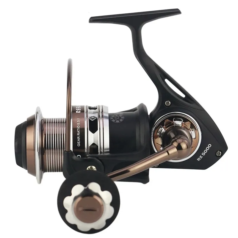 Spinning Fishing Reels for Saltwater Freshwater Ice 5000 6000 7000 8000 9000 Spools Ultra Smooth Powerful Trout Bass Carp Gear Stainless Ball Bearings Metal Body