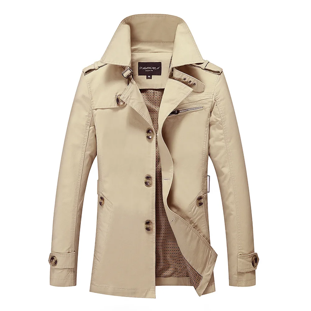 Mens fitted coat outlet