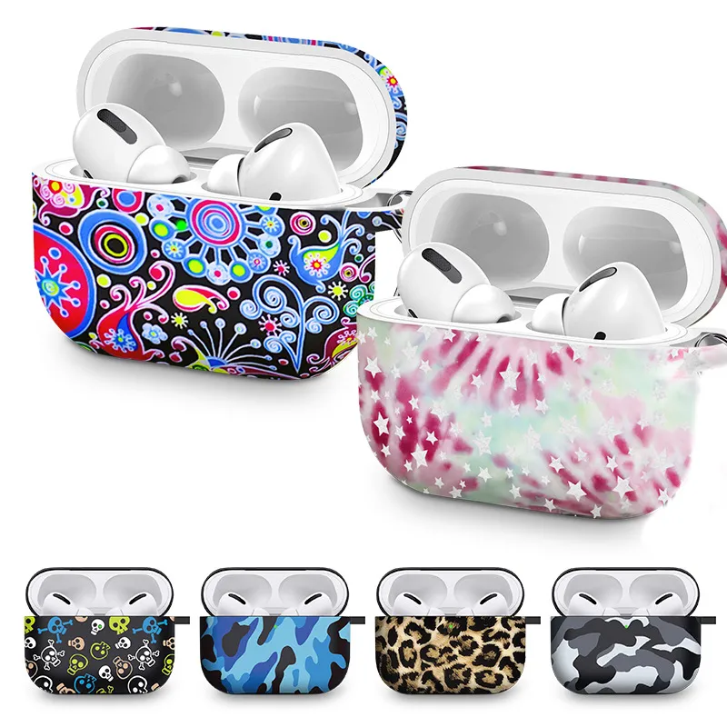 Earphone Accessories for Airpods Pro/3 Silicone Printing Case Protective Cover Wireless Bluetooth Headset Earbuds Anti-drop High Quality