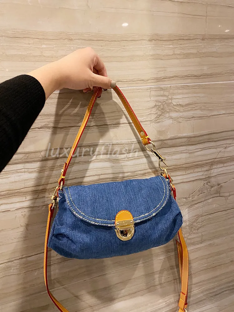 Ontwerpers Denim Serie Vintage Onderarmtas Vrouwen Luxe Klassieke Handtassen Tote Origineel Materiaal Schouder Crossbody Tassen