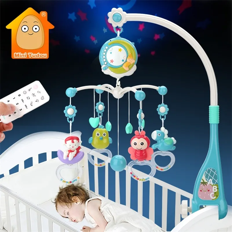 Baby Mobile Rattles Toys 0-12 Months For Baby Newborn Crib Bed Bell Toddler Rattles Carousel For Cots Kids Musical Toy Gift 210320
