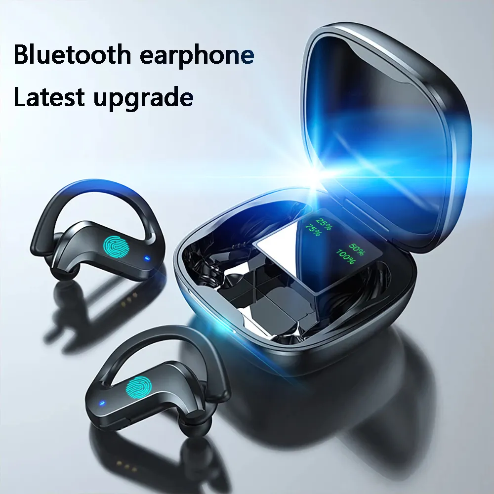 MD03 TWS BLUETOOTH 5.0 이어폰 무선 BT 헤드폰 노이즈 취소 9D HIFI 스테레오 스포츠 헤드셋 전화 용 마이크가있는 마이크