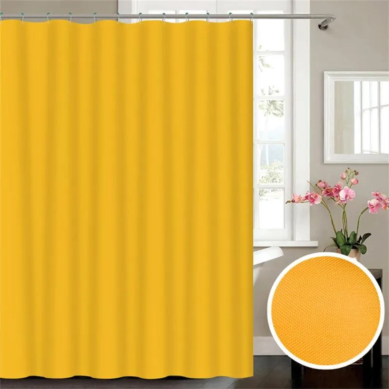 Shower Curtains Dafield Yellow Curtain Black And White Gray Navy Blue Art Bathroom Set Solid Color