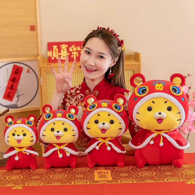 Tigres bonito boneca brinquedo de pelúcia 2022 o ano de tigre crianças enchido bonecos animais brinquedos de alta qualidade presentes