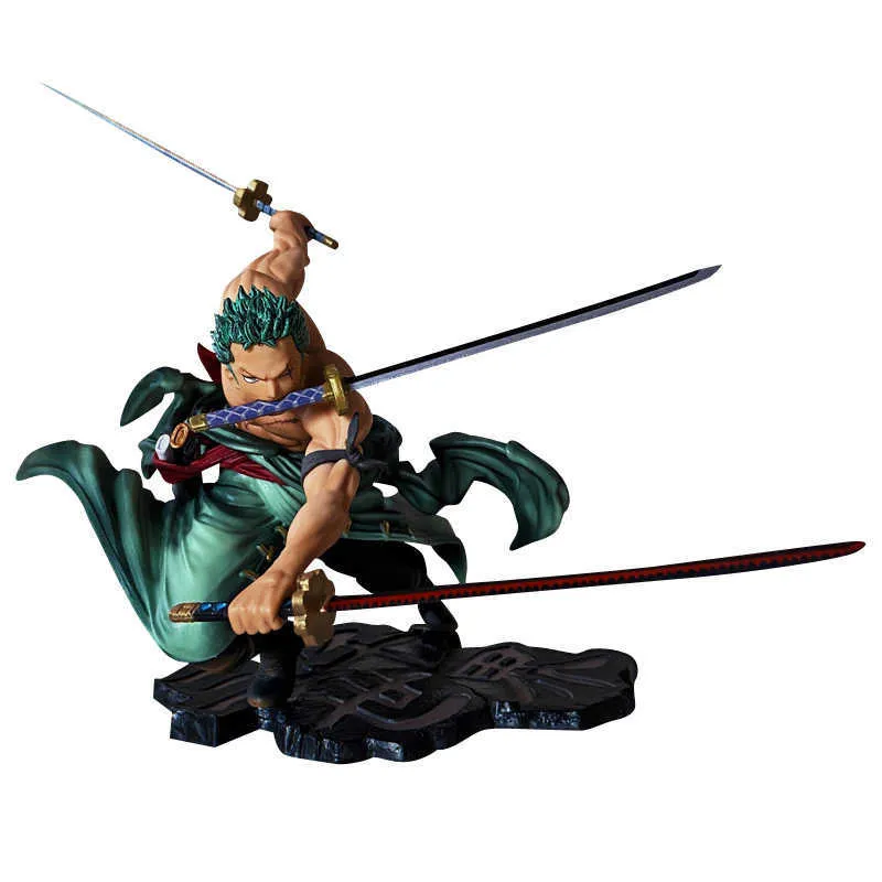 Trois mille monde Roronoa Zoro Combat Edition Anime Figures 17,3 cm PVC Action Figure Collection Modèle Poupée Cadeaux Q0722