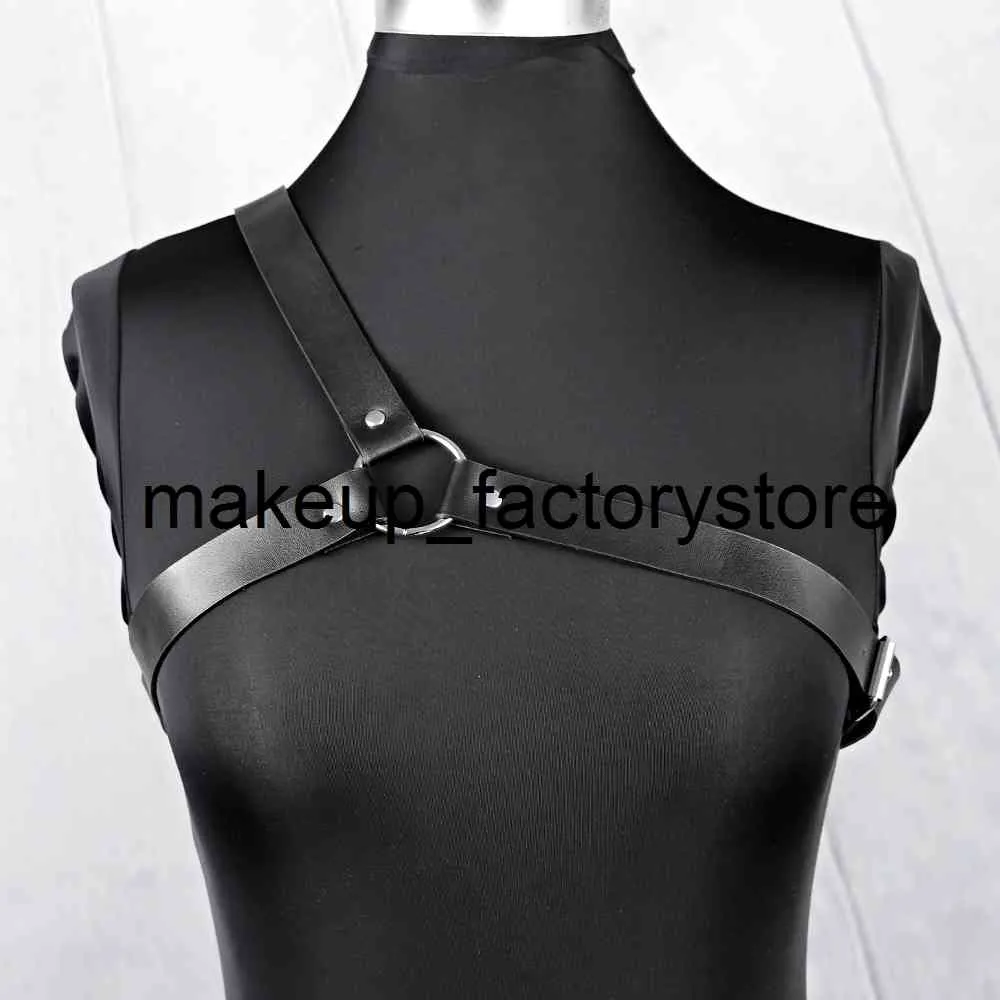 Massage Sex Lady Leather Harness Kläder Bälte Gotiska Fetisch Underkläder Erotisk Kropp Bondage Bröst Justerbar Underkläder Harness Vuxna Spel