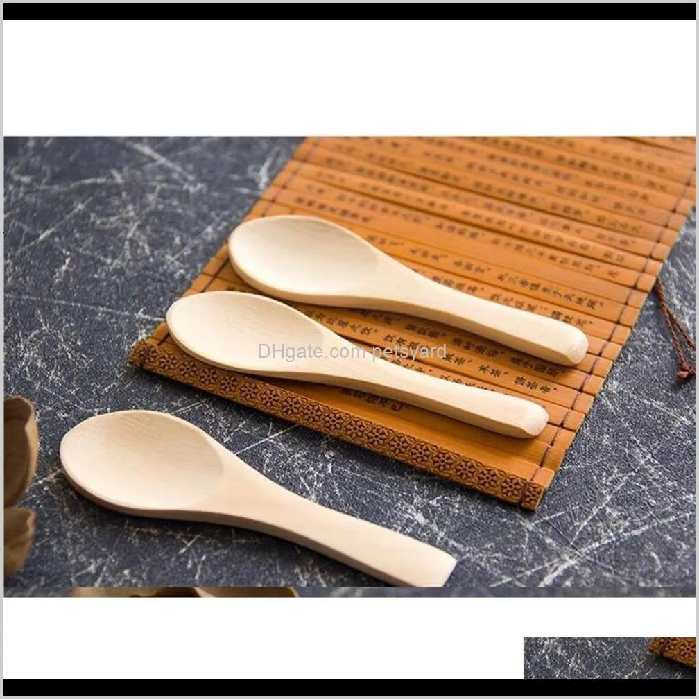 wooden jam spoon baby honey spoon small coffee spoon new delicate kitchen using condiment scoop ht12