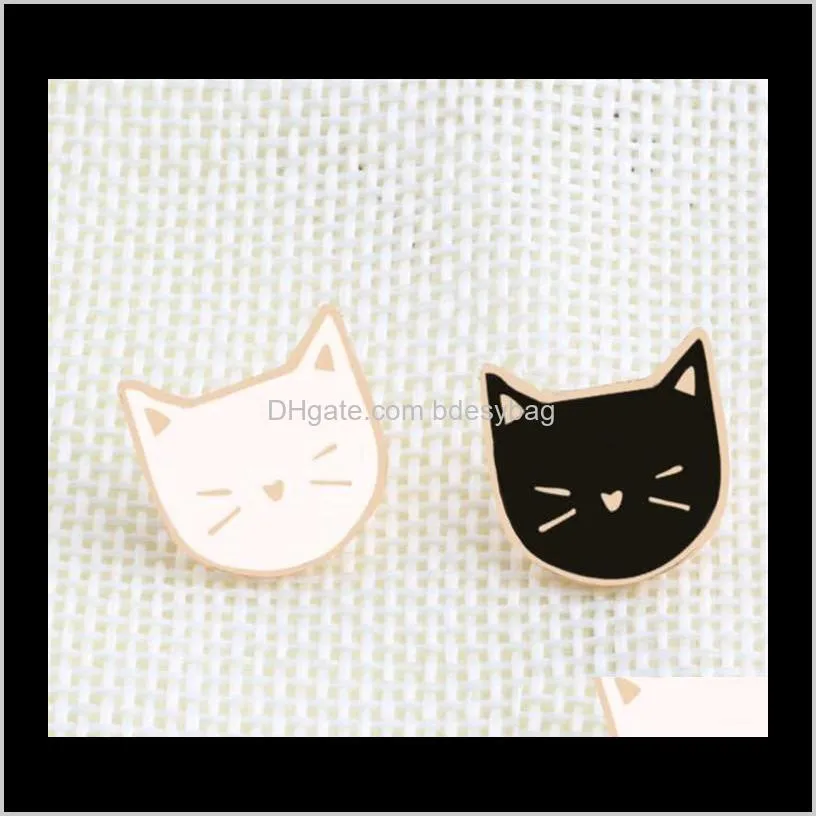 hot cartoon cute cat animal enamel brooch pin badge decorative jewelry style brooches for women gift t353