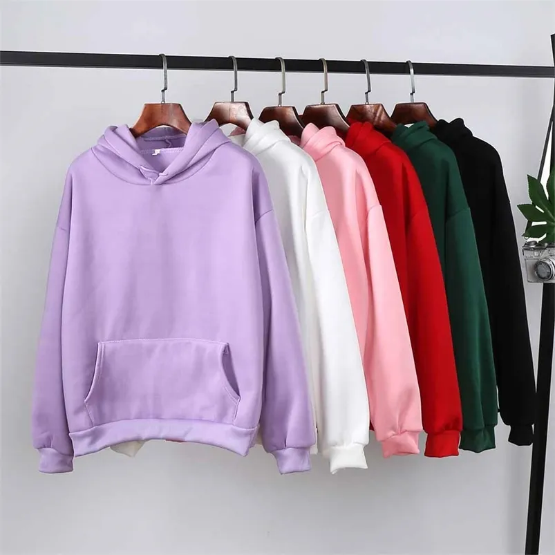 Oversized Hooded Sweatshirts Dames Zwart Hoodie Dames Sweatshirt Hoodies Dames Lange Mouw Casual Warme Klep Kleding 210909