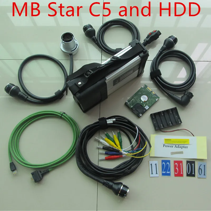 MB STAR C5 SD Benz için SW HDD ile OBD2 Kamyon Otomobilleri OBDII Teşhis Aracı