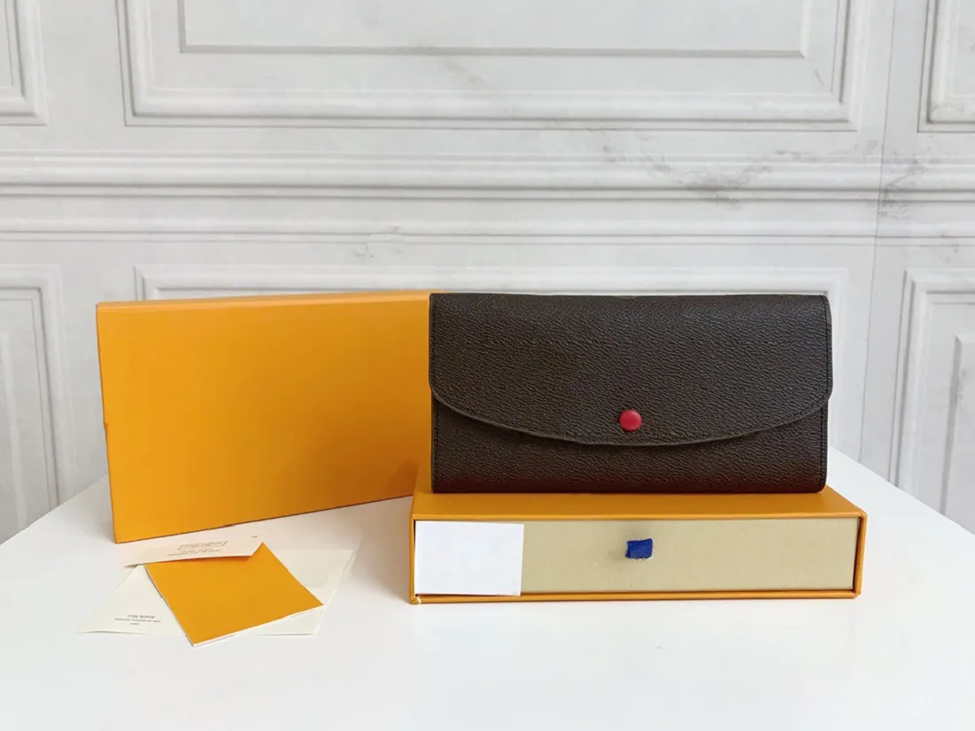 Original High Quality luxurys designers wallet Purses Woman Fashion Monogrames Emilie wallets Card Holder Coin Purse With Box Dust Bag