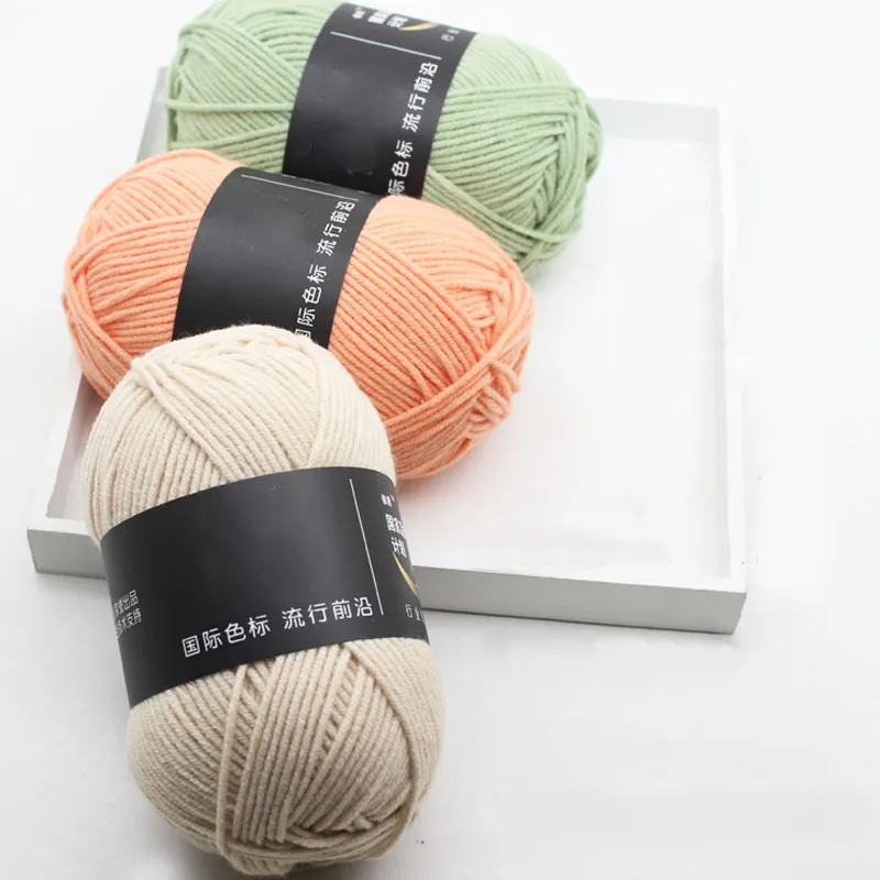 50G Smooth Soft Milk Cotton Hand Knitting Crochet Yarn