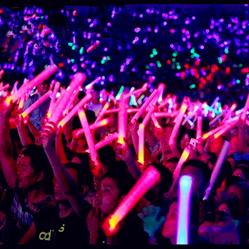 Light Up Foam Sticks Party Concert Decor LED Soft Batons Rally