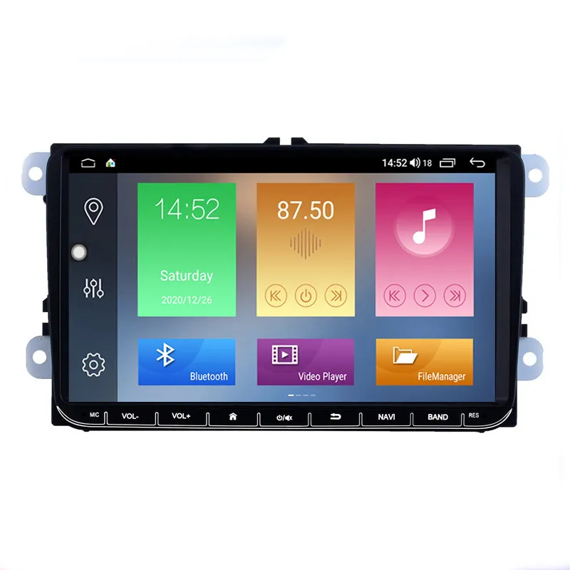 2 DIN Android Auto DVD-speler voor Mitsubishi Triton MT-2015 Navigatiesysteem Hoofdeenheid Handmatige Airconditioner 9 inch