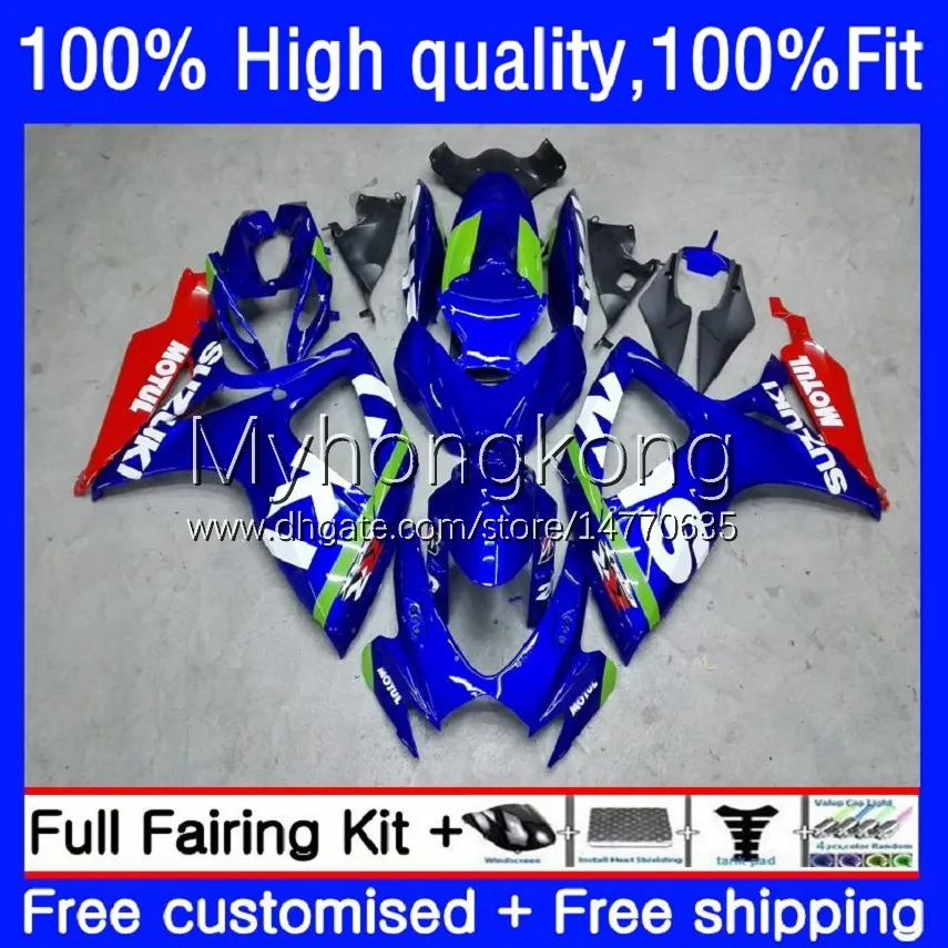 スズキGSXR600 GSXR-750 750CC GSX-R750 K6 06-07 21N.0 GSXR 600 CC 600 CC GSX-R600 06 07 GSXR-600 GSXR750 2006 2007 OEMボディファクトリーブルー