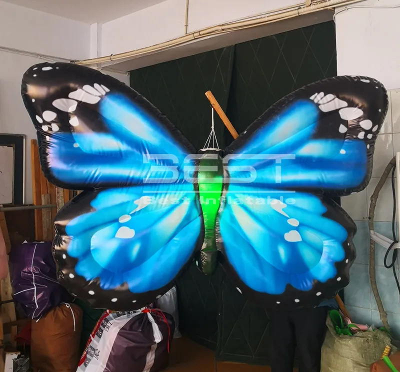 Светодиодный свет события, висит надувные бабочки маленькое летающее крыло для партии свадебная реклама