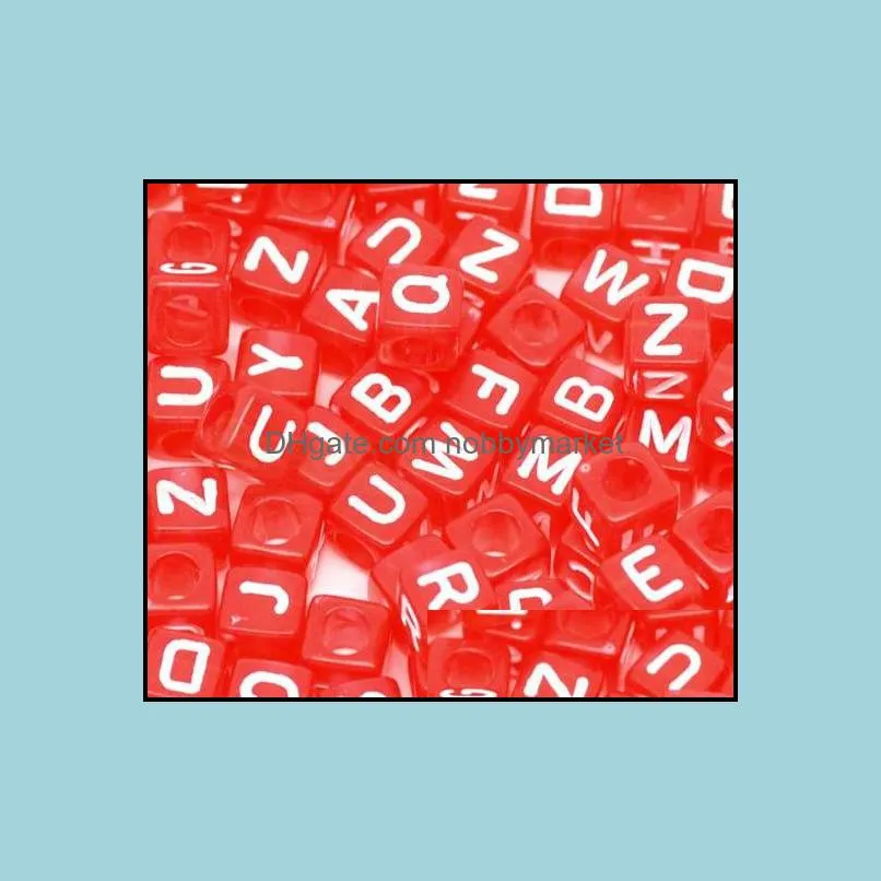 16 styles 1000 pcs/lot loom Alphabet Acrylic Beads Charms Bracelet Rubber Bands DIY Silicone Refills Cube Letter Beads Pendants