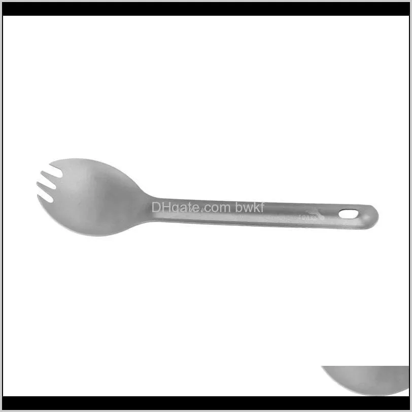 eco-friendly toaks titanium spoon fork spork household kitchen dining tableware ultralight fork 165mm slv -04 titanium new