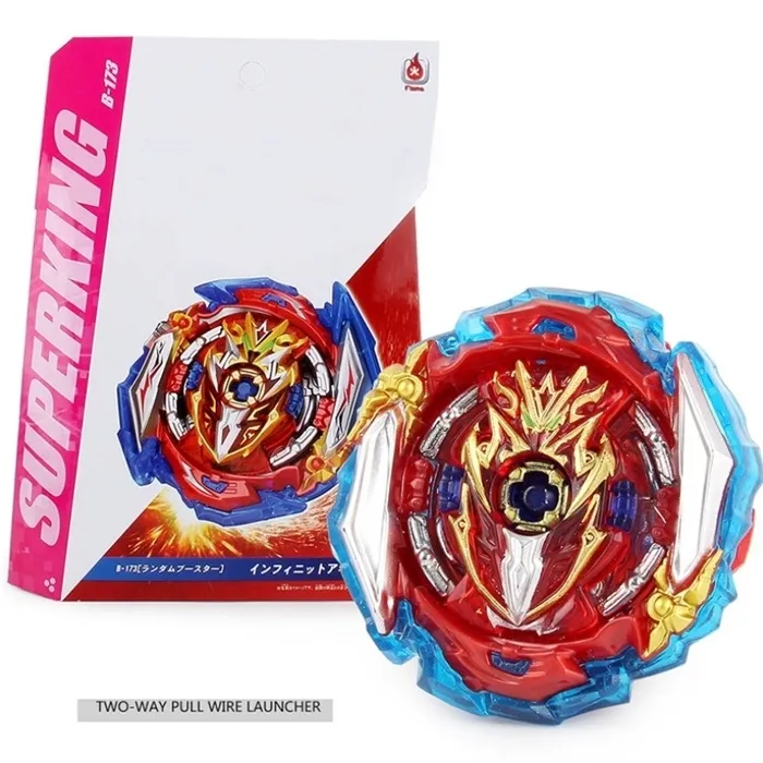 Bayblade BURST SuperKing B-173-01 Infinite Achilles Dm' 1B mit Zwei-Wege-Zugdrahtwerfer Spielzeug B-173-02 Neuer Stil für Kinderspielzeug X0528