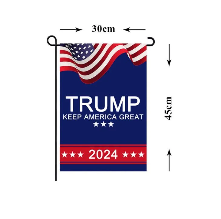 President Donald Trump 2024 Flag 30*45cm MAGA Republican USA Flags Anti Biden Never Funny Garden Campaign Banner SN2323