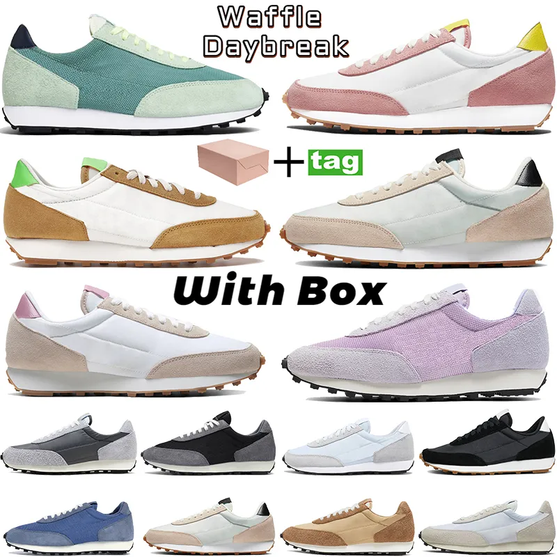 Klassieke wafel daybreak heren hardloopschoenen cool grijs hyper druif Vegas Gold Lavender oceaan mist tarwe phantom Pale Ivory heren dames sportschoenen